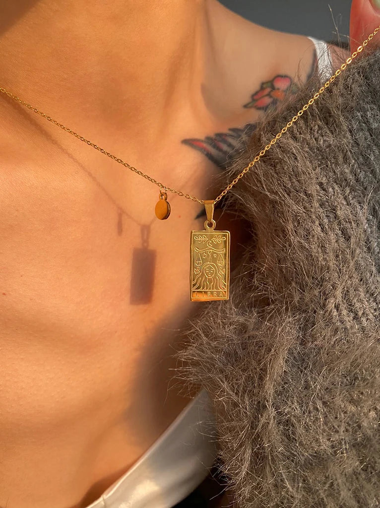 Scorpio Zodiac Sign Tarot Necklace