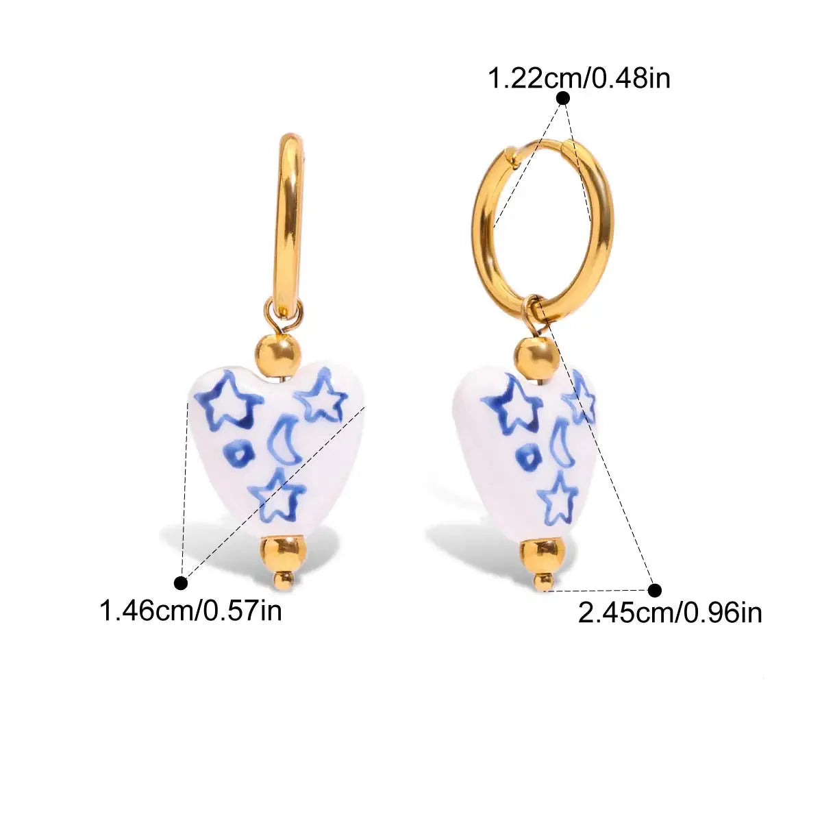 Dainty Ceramic Hoop Earrings
